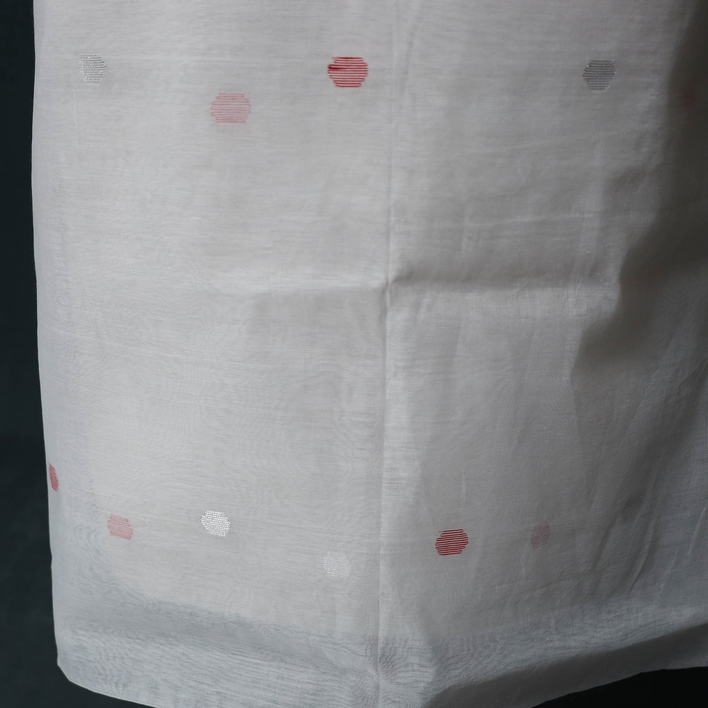 Jamdani Pure Handloom Muslin 2pc Unstitched Dress Material Kurta Set 23