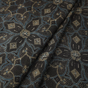 Blue Block Print Mul Cotton Natural Dyed Ajrakh Fabric