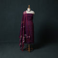 Jamdani Pure Handloom Muslin 2pc Unstitched Dress Material Kurta Set 25