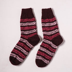 Acrylic Woolen Socks for Winter, Hand Knitted in Kumaun (Adults) 94