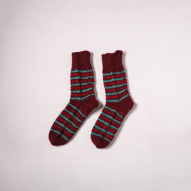 Acrylic Woolen Socks for Winter, Hand Knitted in Kumaun (Adults) 95