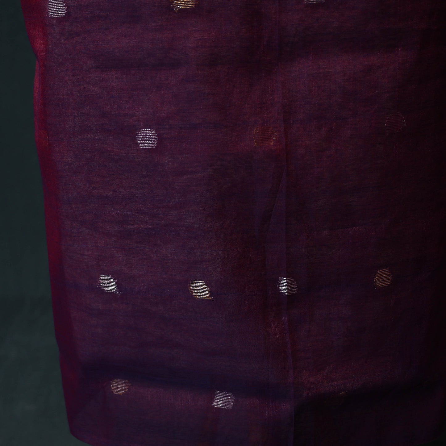 Jamdani Pure Handloom Muslin 2pc Unstitched Dress Material Kurta Set 25