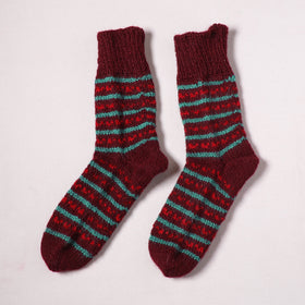 Acrylic Woolen Socks for Winter, Hand Knitted in Kumaun (Adults) 95