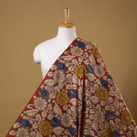 Red Printed Kalamkari Cotton Fabric