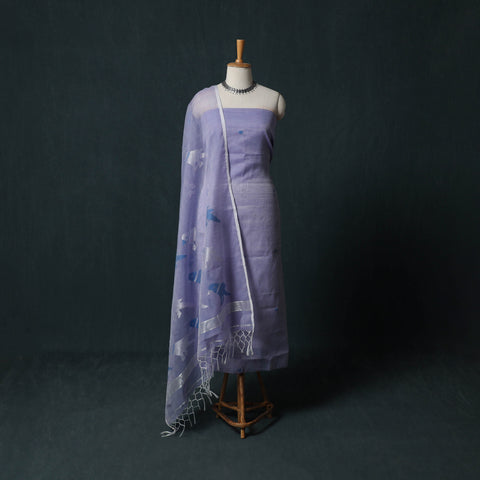 Jamdani Pure Handloom Muslin 2pc Unstitched Dress Material Kurta Set 27