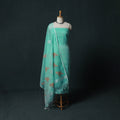 Jamdani Pure Handloom Muslin 2pc Unstitched Dress Material Kurta Set 28