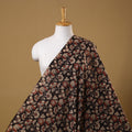 Black Printed Kalamkari Cotton Fabric