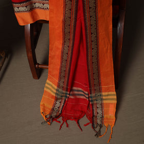 Dharwad Mercerised Cotton 3pc Unstitched Dress Material Suit Set with Woven Border 34