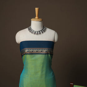 Dharwad Mercerised Cotton 3pc Unstitched Dress Material Suit Set with Woven Border 35