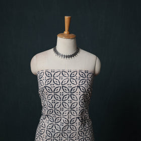 Hand Batik Print Cotton 3pc Unstitched Dress Material Suit Set 01
