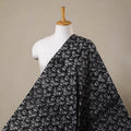 Black - hand batik cotton fabric 10 - handcrafted