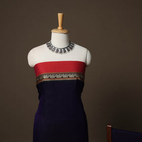 Dharwad Mercerised Cotton 3pc Unstitched Dress Material Suit Set with Woven Border 37