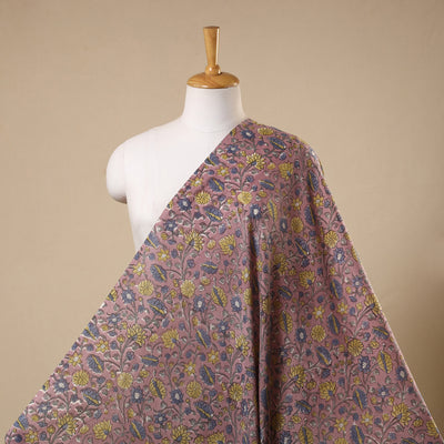 Pink Block Print Cotton Sanganeri Fabric