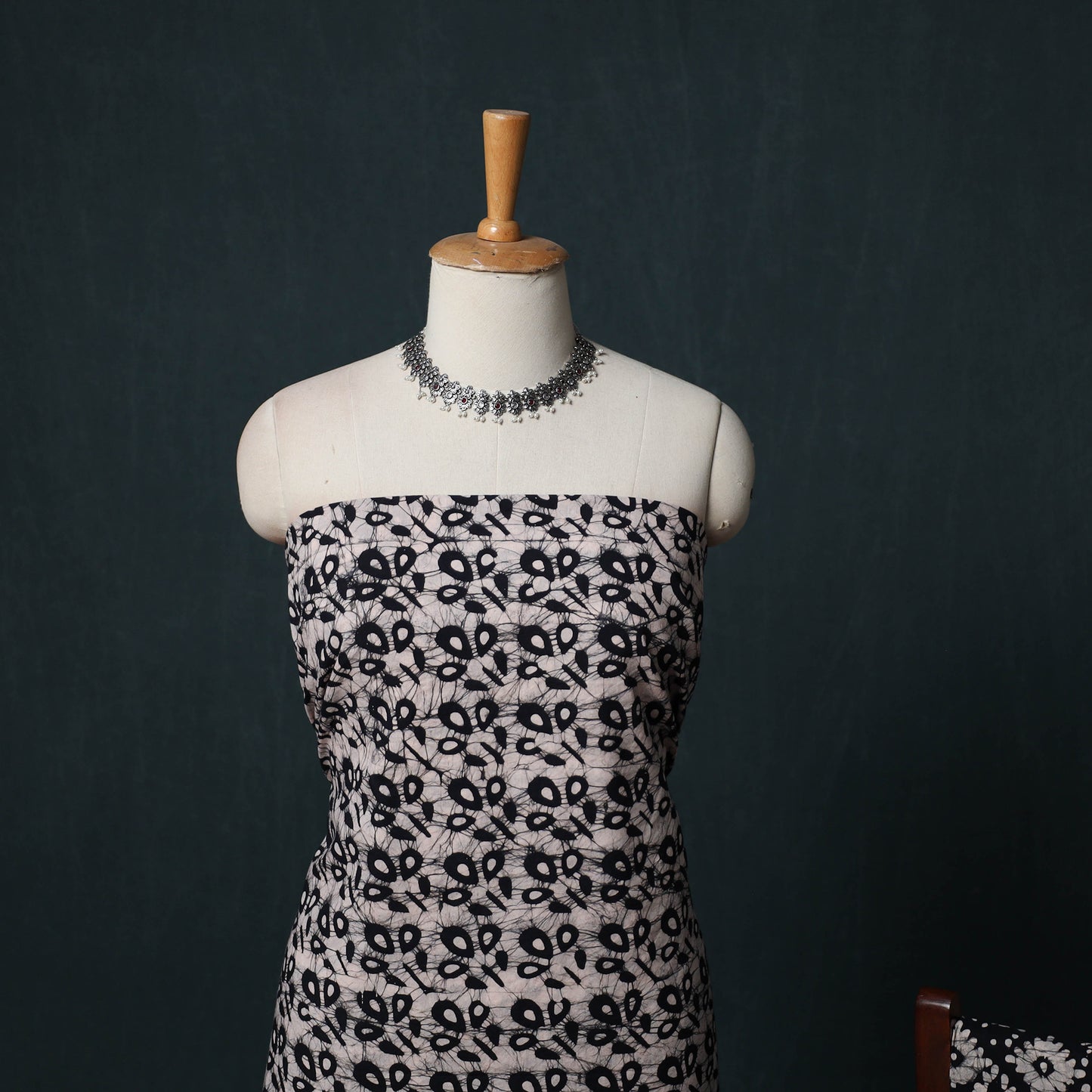 Hand Batik Print Cotton 3pc Unstitched Dress Material Suit Set 04