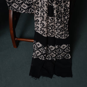 Hand Batik Print Cotton 3pc Unstitched Dress Material Suit Set 04