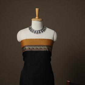 Dharwad Mercerised Cotton 3pc Unstitched Dress Material Suit Set with Woven Border 38