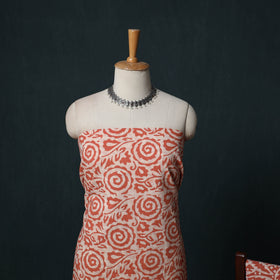 Hand Batik Print Cotton 3pc Unstitched Dress Material Suit Set 05