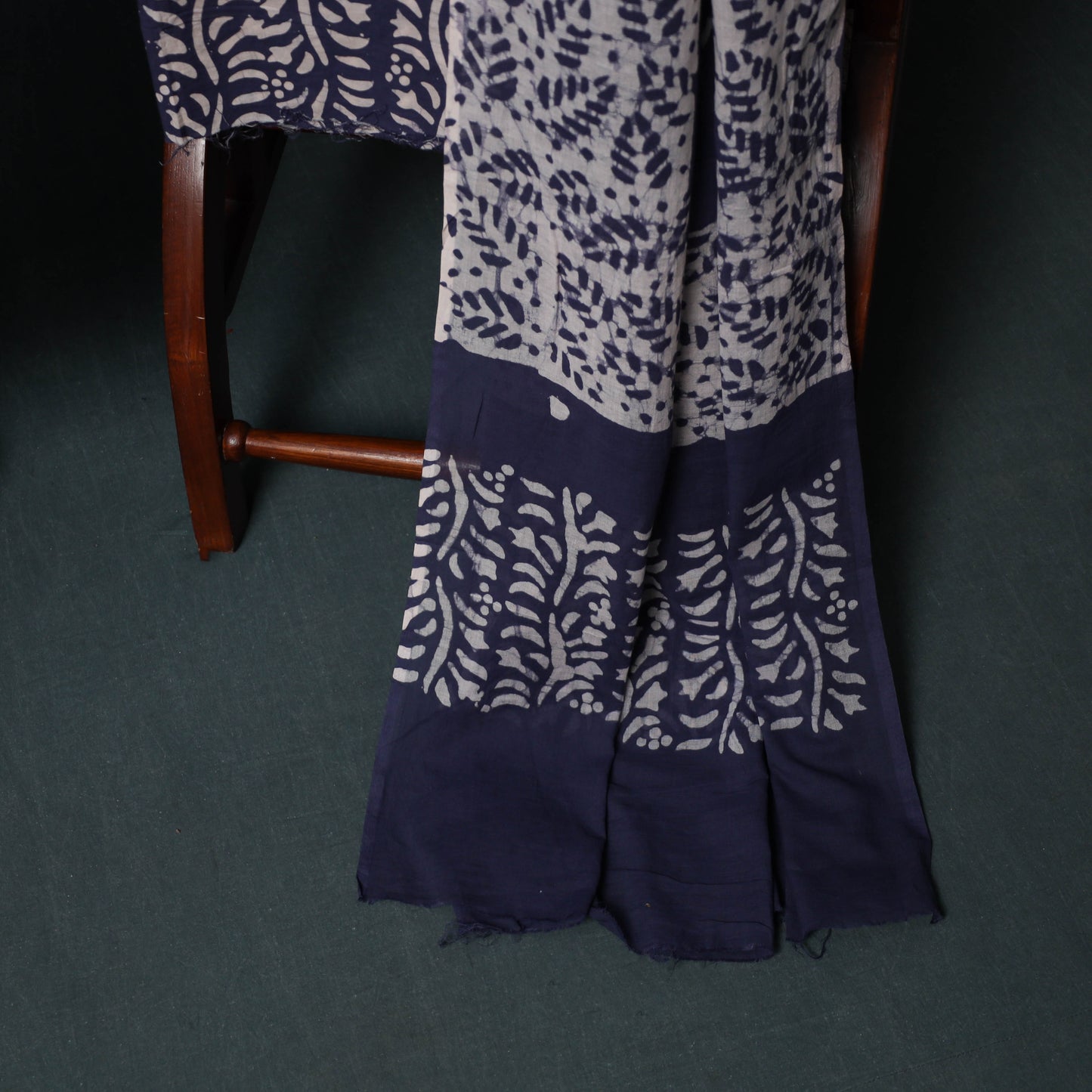 Hand Batik Print Cotton 3pc Unstitched Dress Material Suit Set 08
