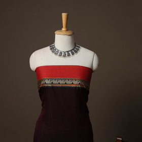 Dharwad Mercerised Cotton 3pc Unstitched Dress Material Suit Set with Woven Border 42