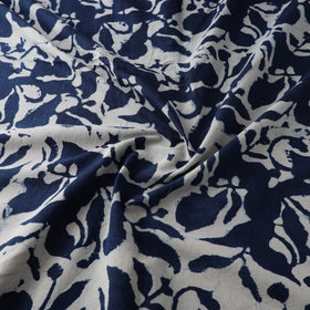 Hand Block Natural Dyed Cotton Bagru Print Indigo Fabric 10