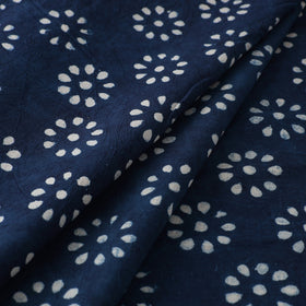 Hand block natural dyed cotton bagru print indigo fabric 12