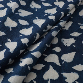 Hand block natural dyed cotton bagru print indigo fabric 13