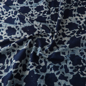Hand Block Natural Dyed Cotton Bagru Print Indigo Fabric 14