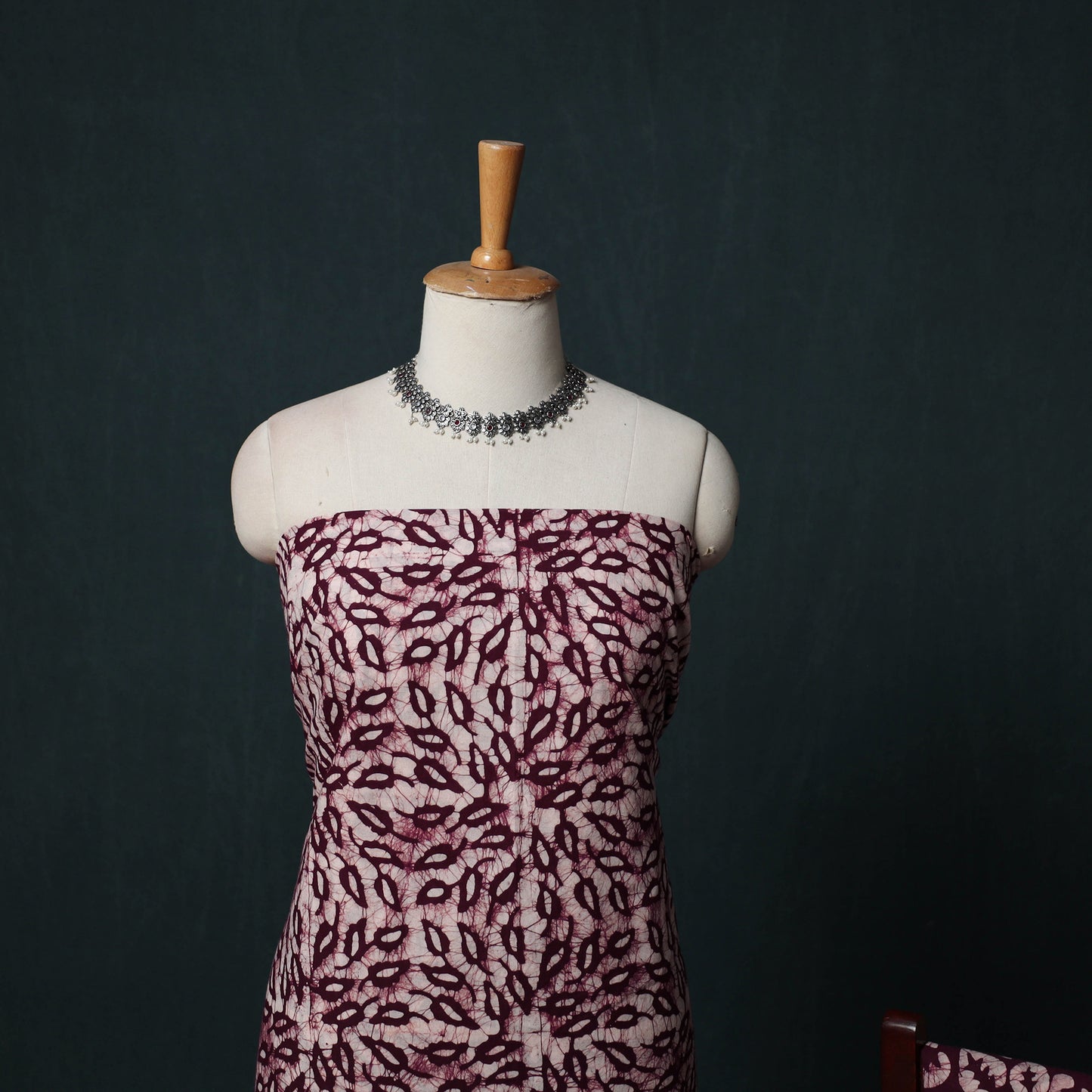 Hand Batik Print Cotton 3pc Unstitched Dress Material Suit Set 11