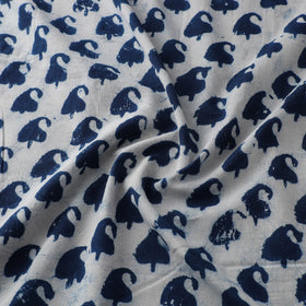 Hand block natural dyed cotton bagru print indigo fabric 16