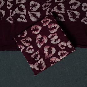 Hand Batik Print Cotton 3pc Unstitched Dress Material Suit Set 11