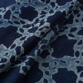 Hand Block Natural Dyed Cotton Bagru Print Indigo Fabric 19