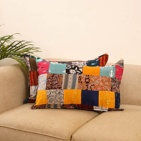 Set of 2 Patchwork Pillow Covers 28