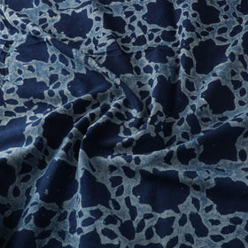 Hand Block Natural Dyed Cotton Bagru Print Indigo Fabric 19