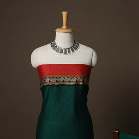Dharwad Mercerised Cotton 3pc Unstitched Dress Material Suit Set with Woven Border 46