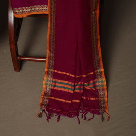 Dharwad Mercerised Cotton 3pc Unstitched Dress Material Suit Set with Woven Border 47