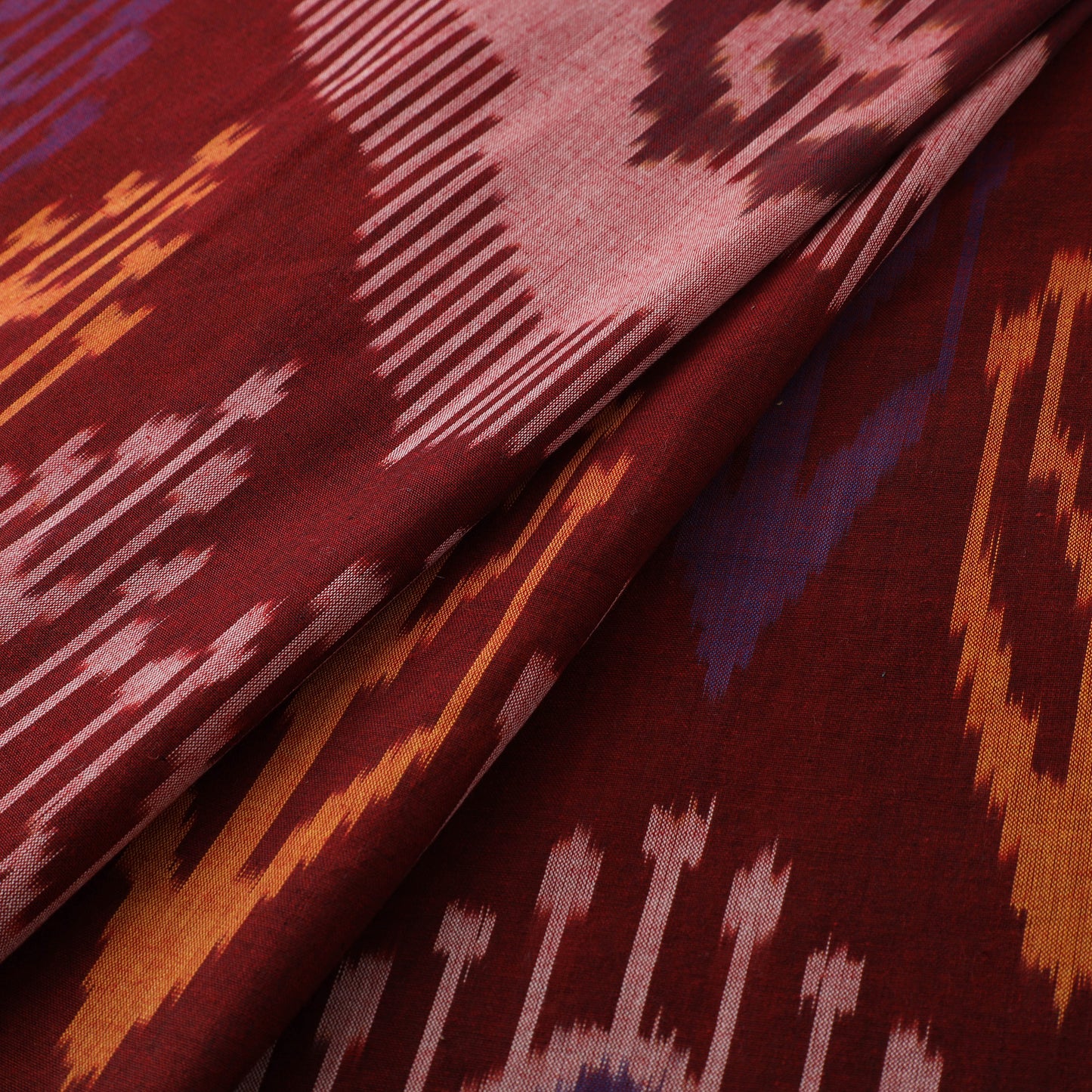 Pochampally Central Asian Ikat Pure Cotton Fabric 05