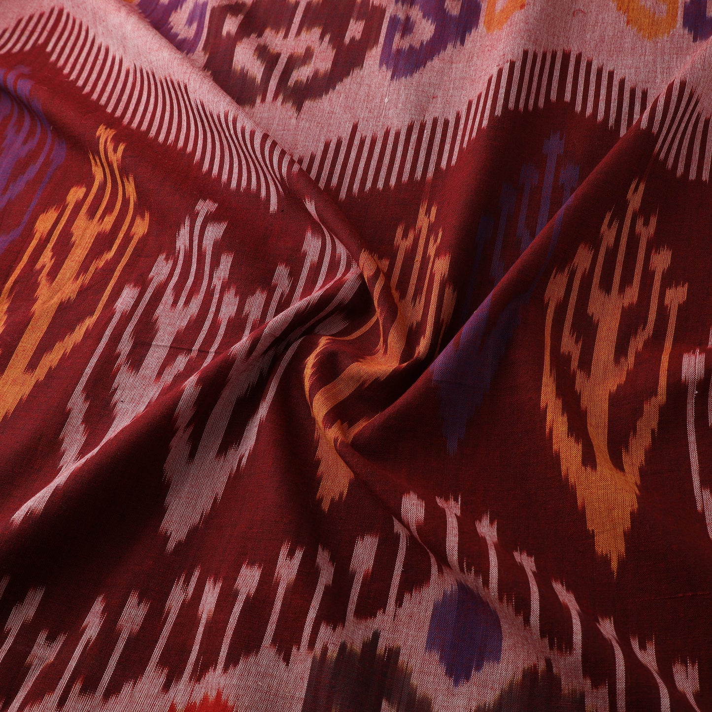 Pochampally Central Asian Ikat Pure Cotton Fabric 05