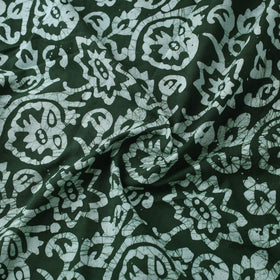 Green - hand batik cotton fabric 04 - handcrafted