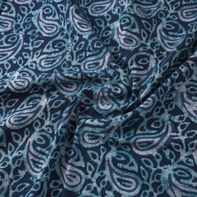Blue Hand Batik Print Cotton Fabric