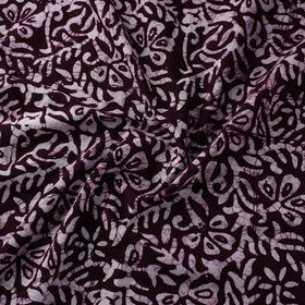 Purple Hand Batik Print Cotton Fabric