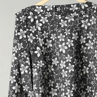 Black - Sanganeri Block Printed Cotton Wrap Around Skirt