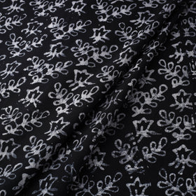 Black - hand batik cotton fabric 10 - handcrafted