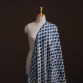 Hand block natural dyed cotton bagru print indigo fabric 16