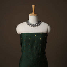 Spun Dupion Viscose Silk Buti 2pc Unstitched Dress Material Kurta Set with Earrings 62