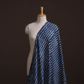 Hand Block Natural Dyed Cotton Bagru Print Indigo Fabric 03