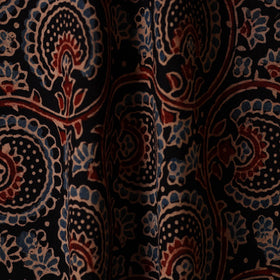 Black - natural dyed hand cotton fabric 04 - handcrafted