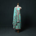 Hand Embroidered Georgette 3pc Unstitched Dress Material Suit Set 02