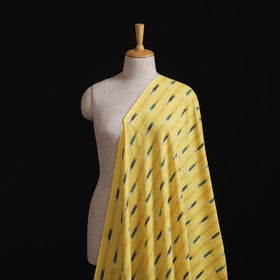 Yellow - Pochampally Ikat Weave Pure Cotton Fabric 01
