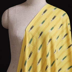 Yellow - Pochampally Ikat Weave Pure Cotton Fabric 01