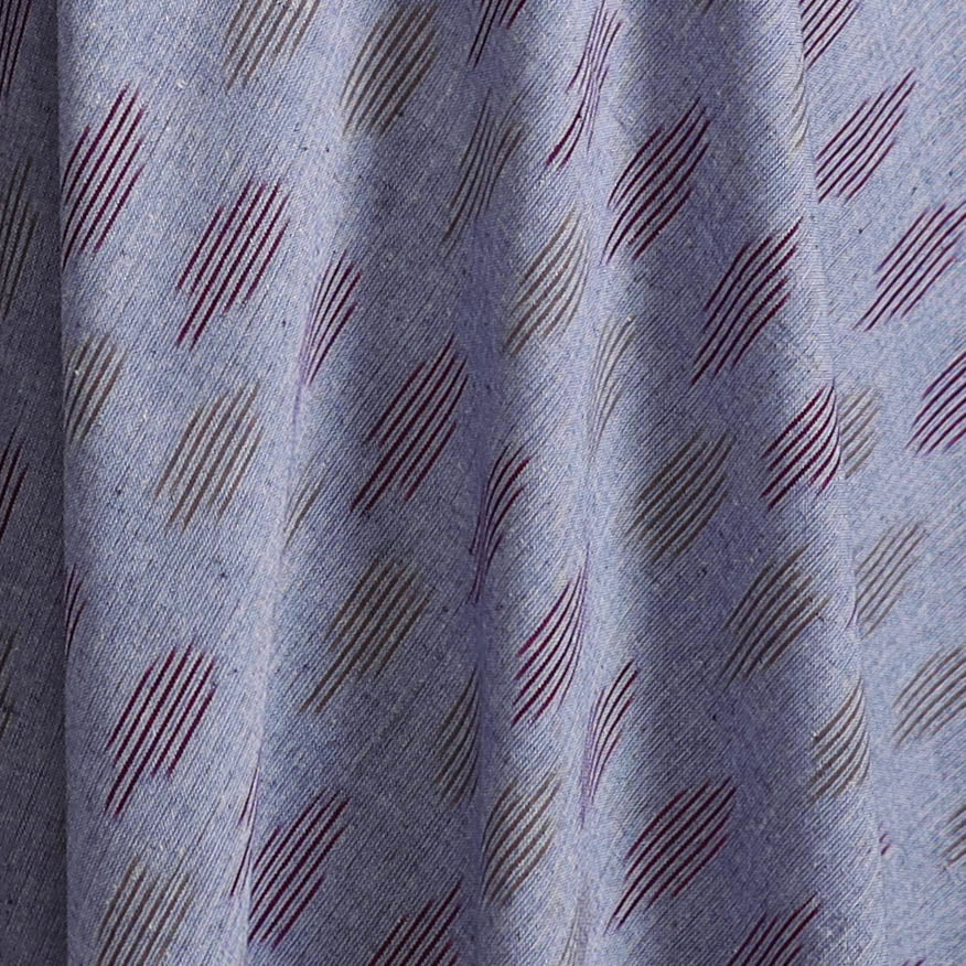 Blue - Pochampally Ikat Weave Pure Cotton Fabric 02